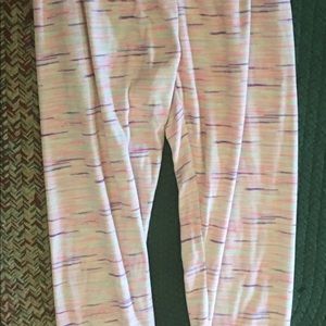 Two pairs of pink/purple Justice Sleep pants size L (12/14)